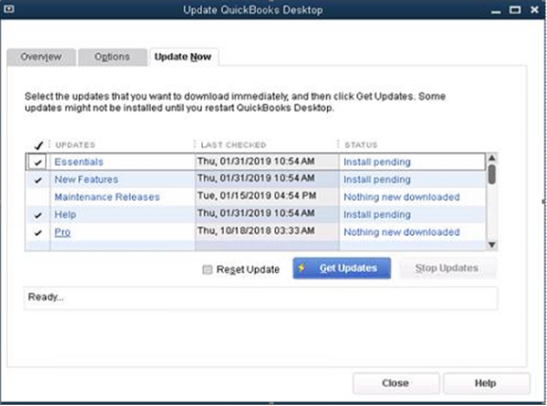 Updation of QuickBooks Desktop